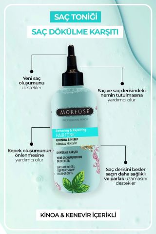 Morfose Kinoa ve Kenevir İçeren Dökülme Karşıtı Saç Toniği 300ml