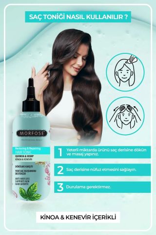 Morfose Kinoa ve Kenevir İçeren Dökülme Karşıtı Saç Toniği 300ml