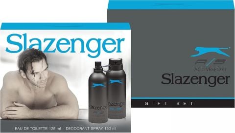 Slazenger Active Sport Mavi EDT 125 Ml Erkek Parfüm + 150 Ml Deodorant Set
