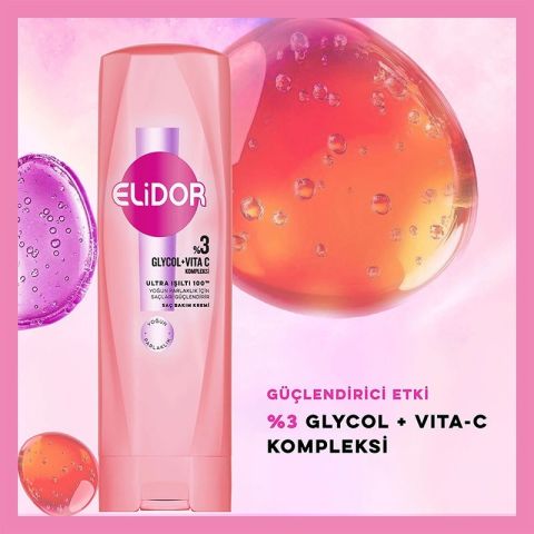 Elidor Ultra Işıltılı Besleyici Saç Bakım Kremi 350 Ml