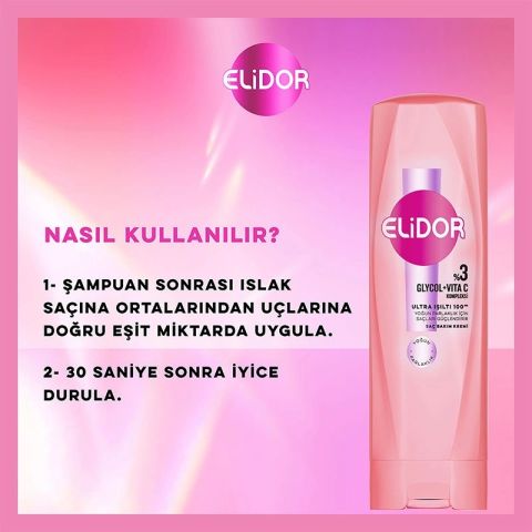 Elidor Ultra Işıltılı Besleyici Saç Bakım Kremi 350 Ml