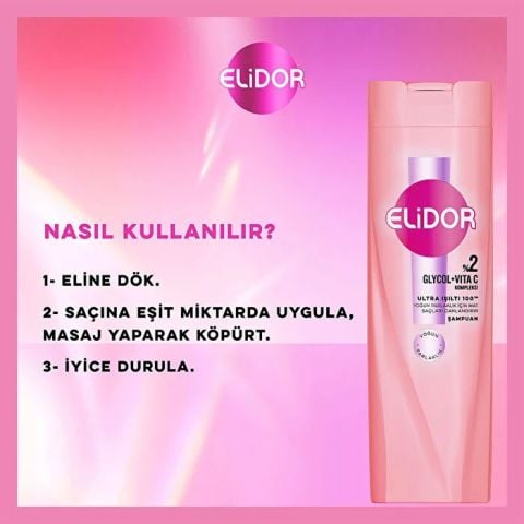 Elidor Saç Bakım Şampuanı Ultra Işıltı Yoğun Parlaklık 400 ml