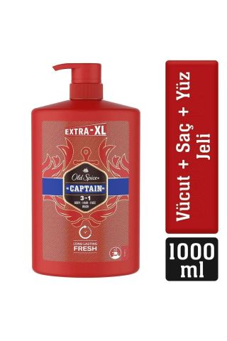 Old Spice Captain Erkek Duş Jeli ve Şampuan 1000 ml XL