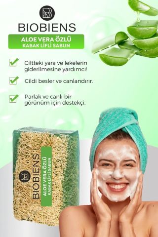 Biobiens Aloe Vera Lifli Doğal Sabun 120 gr
