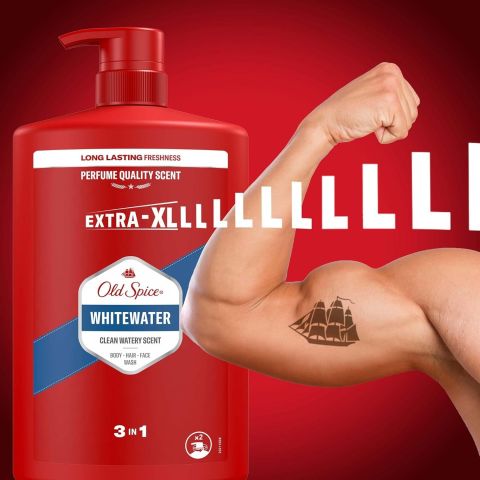 Old Spice Whitewater Erkek Duş Jeli ve Şampuan 1000 ml XL