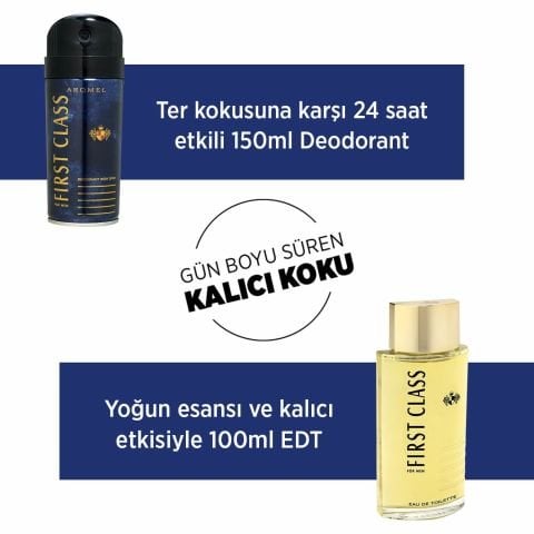 First Class Edt Erkek Parfüm 100 Ml + Deodorant 150 Ml Set