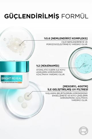 Loreal Paris Bright Reveal Koyu Leke Karşıtı Nemlendirici Krem GFK50 50ml