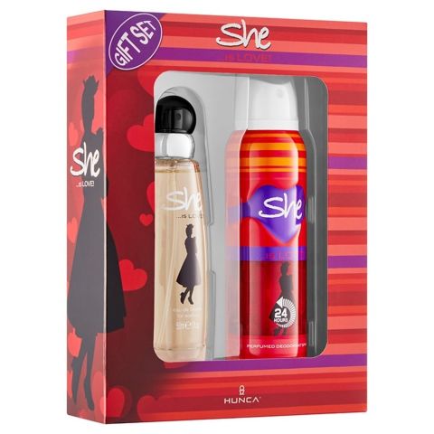 She Is Love Kadın Parfüm Edt 50 Ml + Deodorant 150 Ml Set