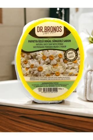 Dr. Bronos Papatya Özlü Doğal Süngerli Sabun 135 Gr
