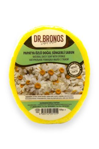 Dr. Bronos Papatya Özlü Doğal Süngerli Sabun 135 Gr