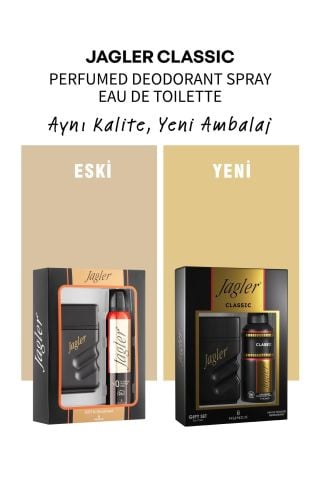 JAGLER Classic Erkek Parfüm Seti 90 ml EDT + 150 ml Deodorant