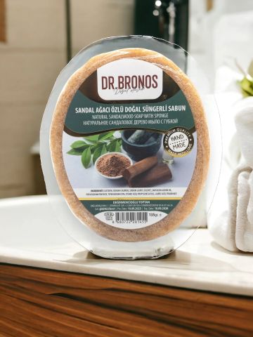 Dr. Bronos Sandal Ağacı Özlü Doğal Süngerli Sabun 135 Gr