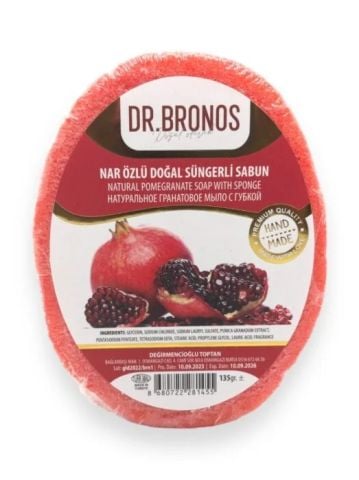 Dr. Bronos Nar Özlü Doğal Süngerli Sabun 135 Gr