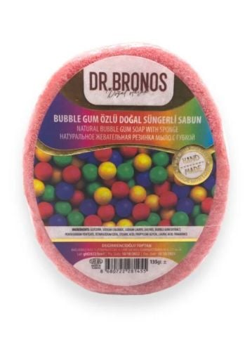 Dr. Bronos Bubble Gum Özlü Doğal Süngerli Sabun 135 Gr