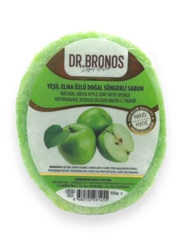 Dr. Bronos Yeşil Elma Özlü Doğal Süngerli Sabun 135 Gr
