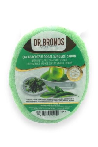Dr. Bronos Çay Ağacı Özlü Doğal Süngerli Sabun 135 Gr