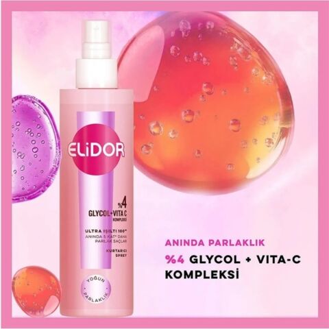 Elidor Ultra Işıltı Yoğun Parlaklık Saç Kurtarıcı Sprey 200 ml